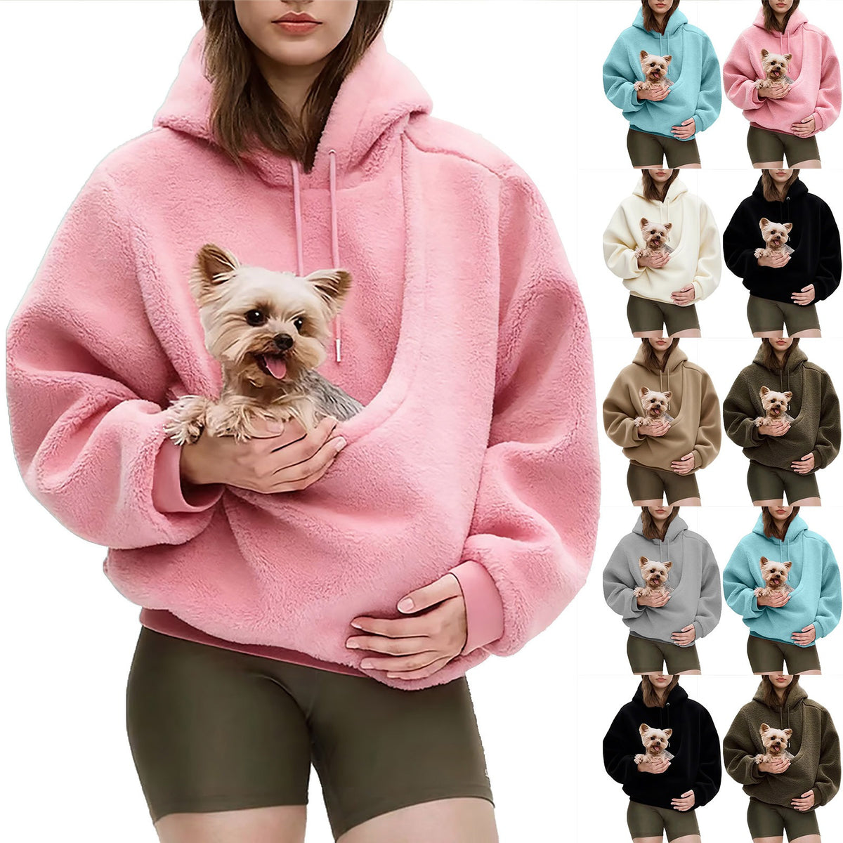 Women's Loose Plaid Pullover Fleece Sweatshirt