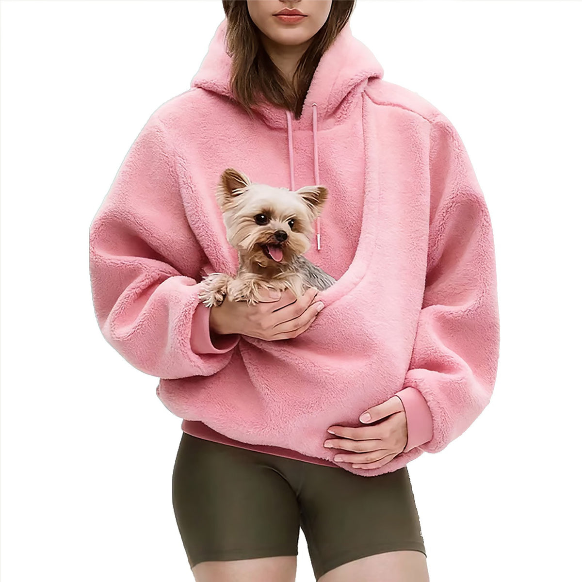 Women's Loose Plaid Pullover Fleece Sweatshirt