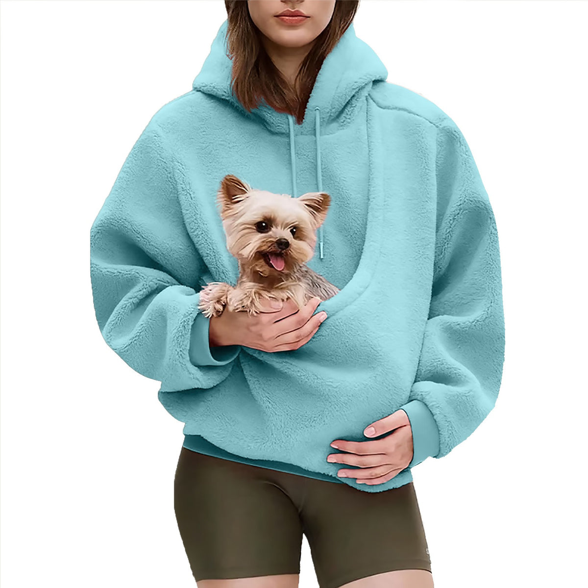 Women's Loose Plaid Pullover Fleece Sweatshirt