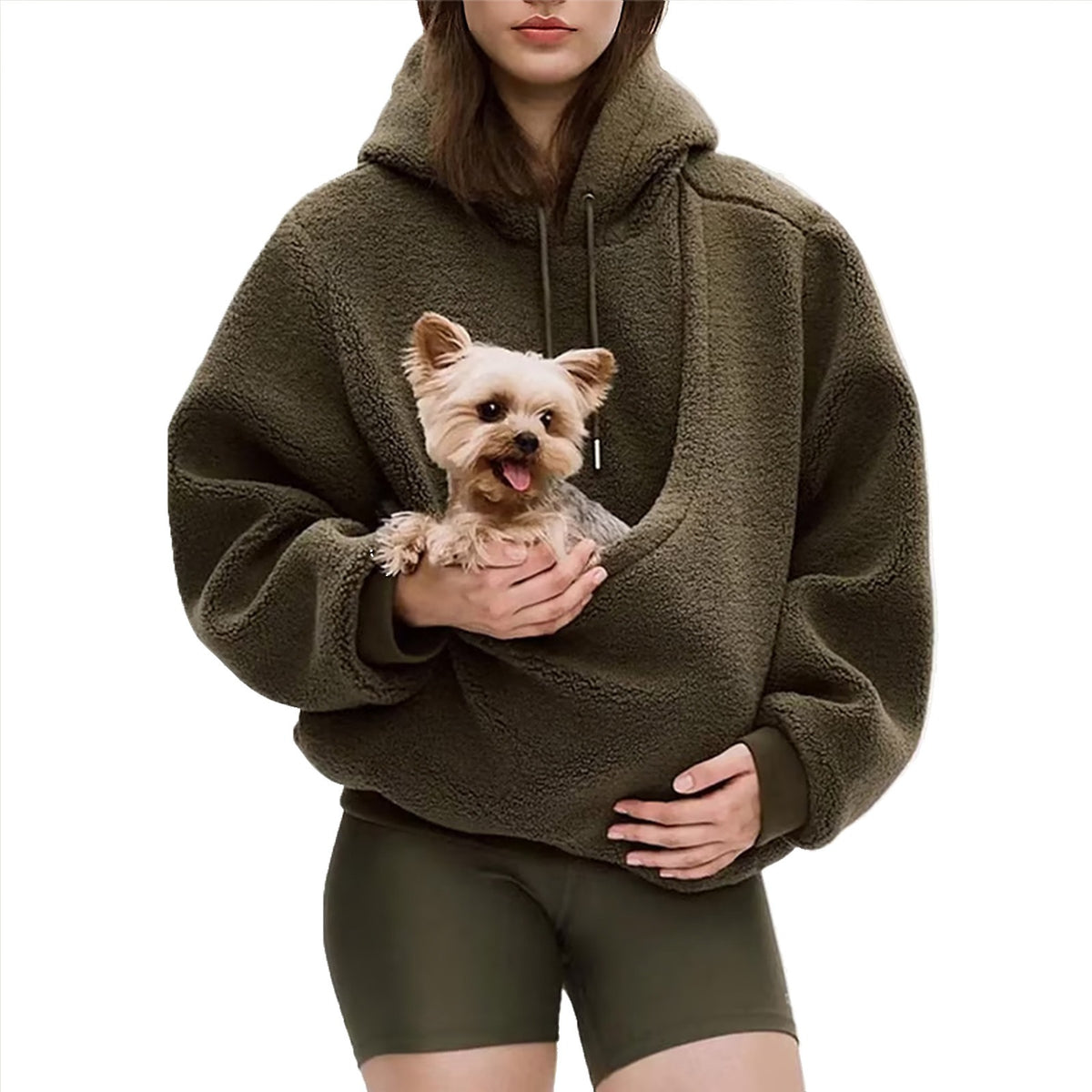 Women's Loose Plaid Pullover Fleece Sweatshirt